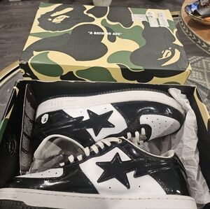 A Bathing Ape Black and White Sneakers